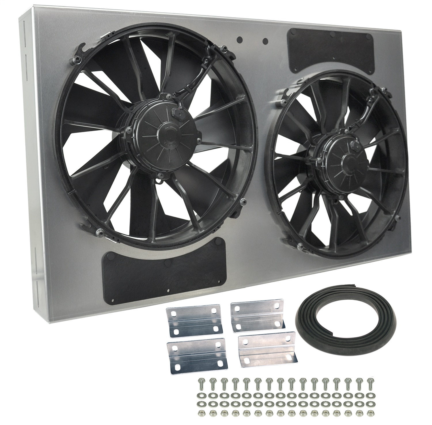 Derale 16823 Radiator Fan with Aluminum Shroud Assembly 