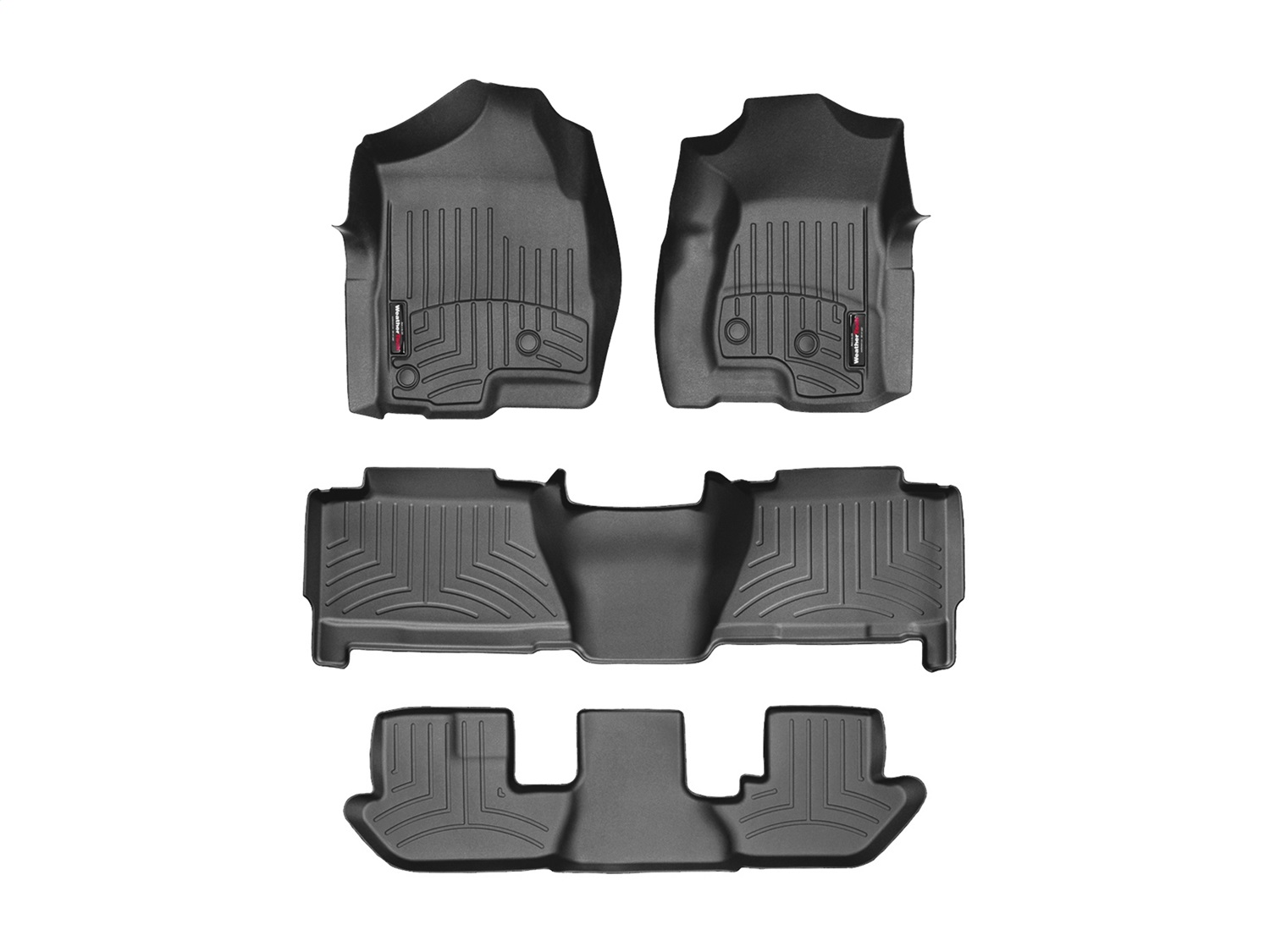 Weathertech - 440031-44061-2-4 - Front Rear and Third Row - Floor Mat Set