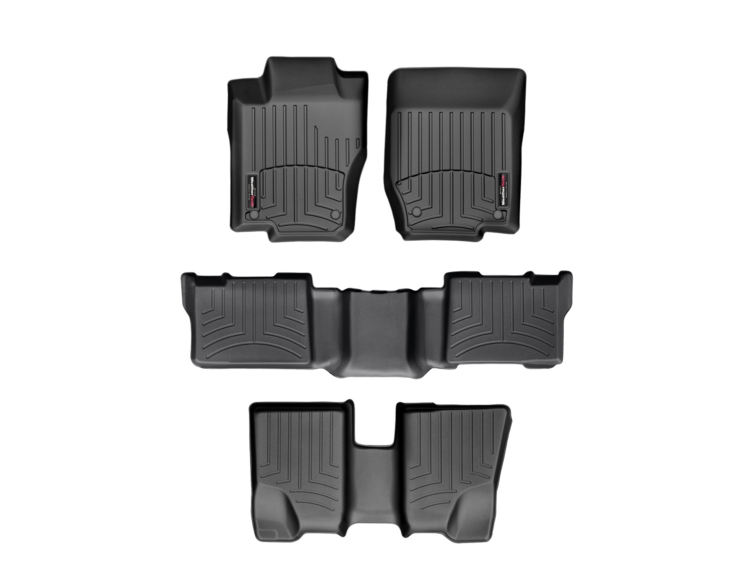 Weathertech - 44016-1-2-3 - Front Rear and Third Row - Floor Mat Set