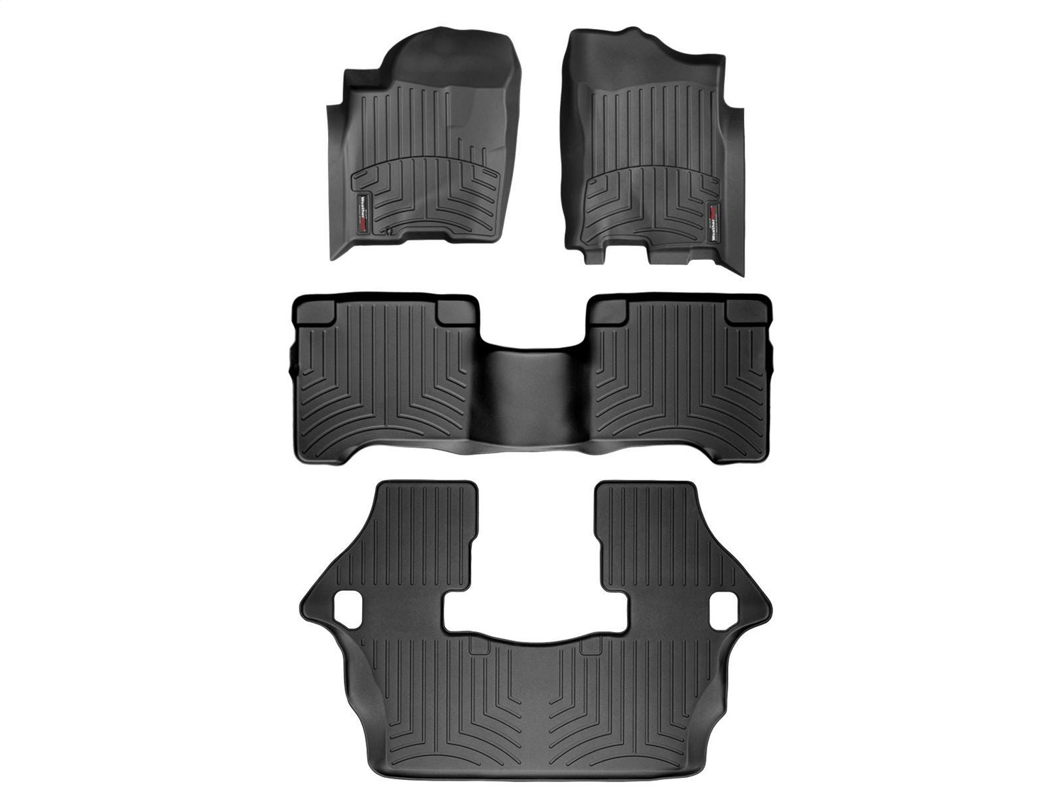 Weathertech - 44019-1-4-3 - Front Rear and Third Row - Floor Mat Set
