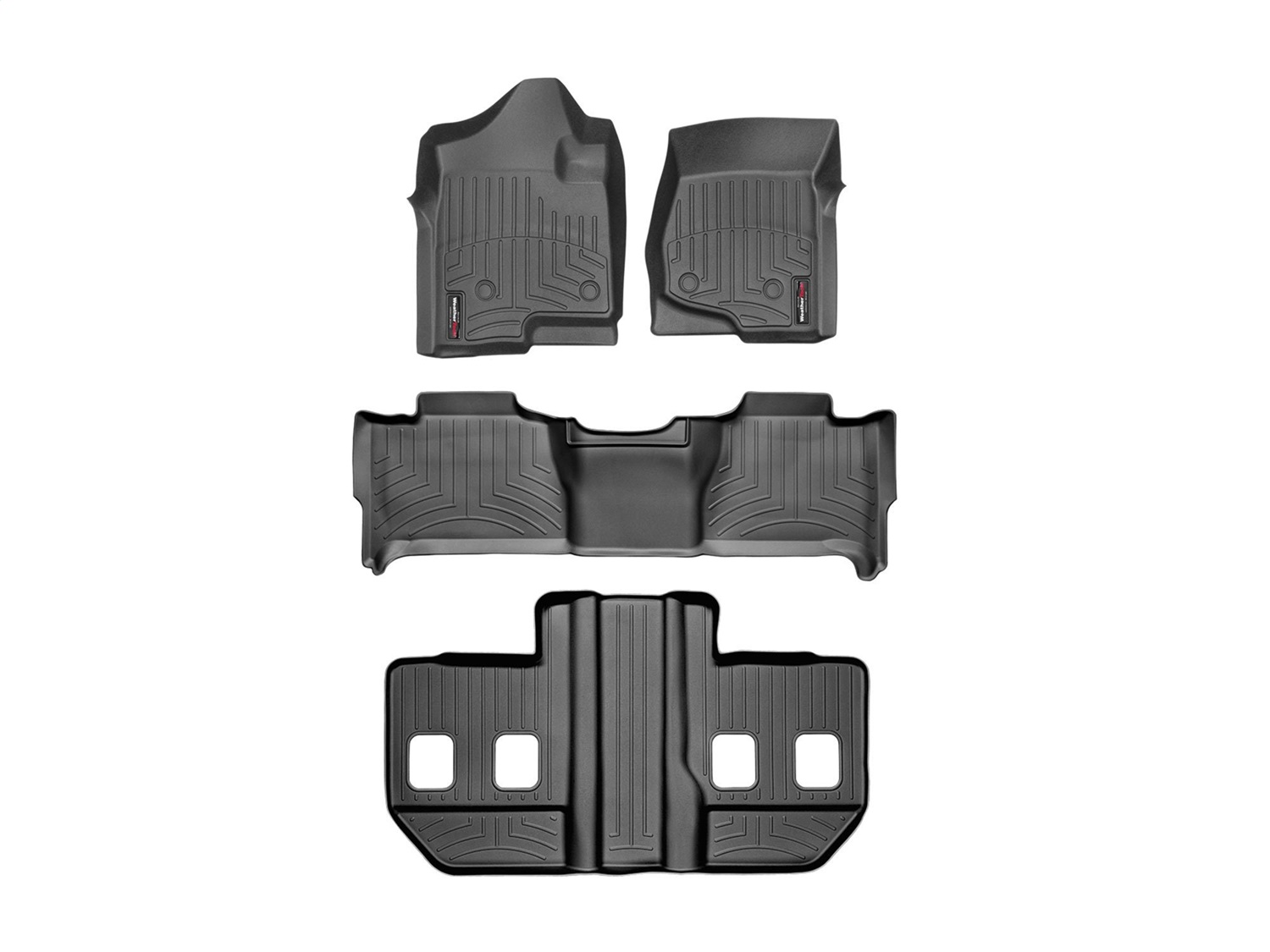 Weathertech - 44066-1-2-5 - Front Rear and Third Row - Floor Mat Set