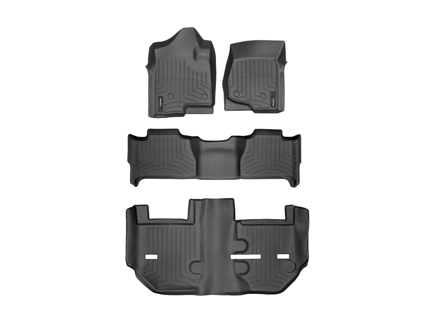 Weathertech - 44066-1-2-442355 - Front Rear and Third Row - Floor Mat Set