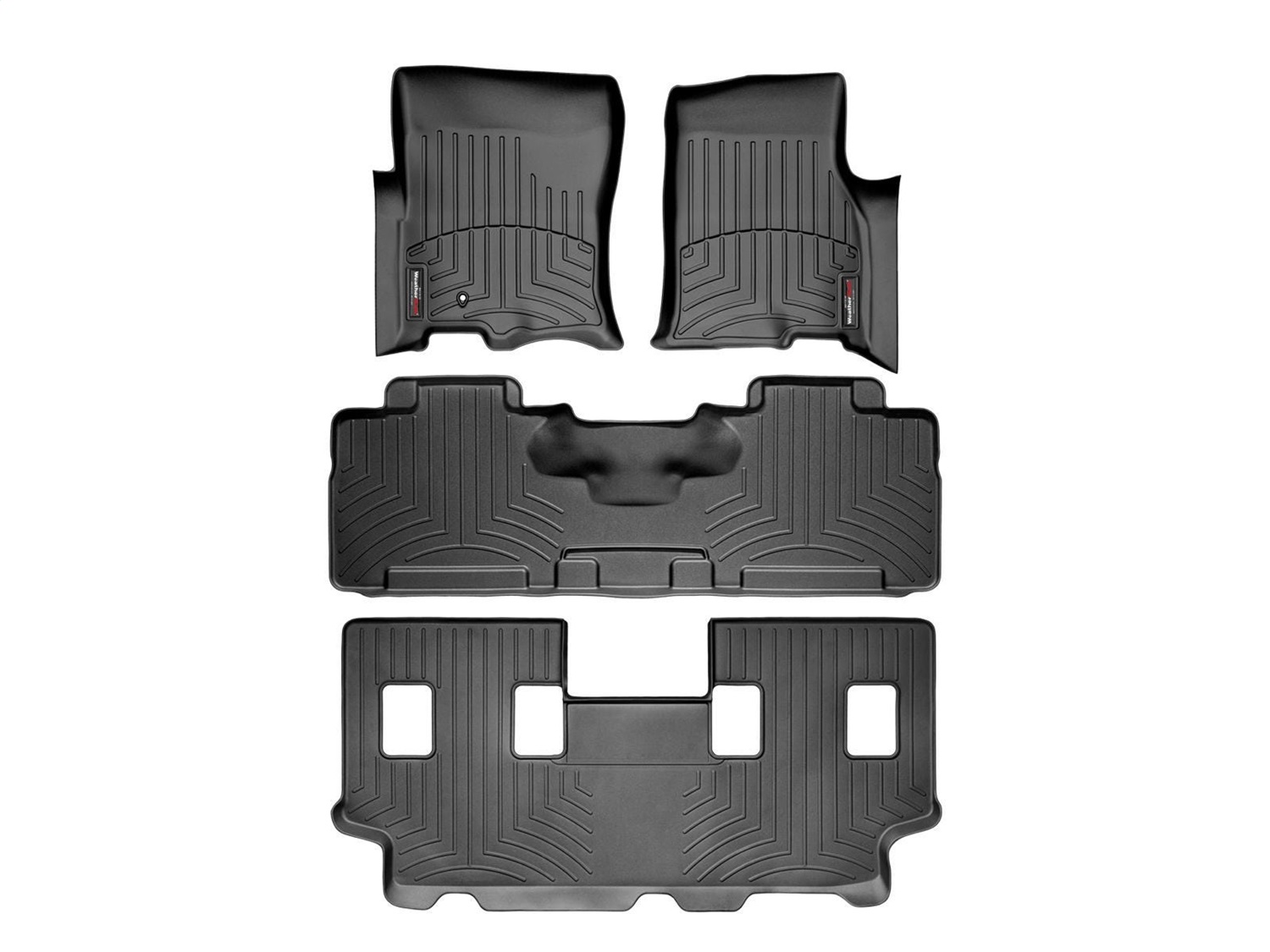 Weathertech - 44107-1-2-3 - Front Rear and Third Row - Floor Mat Set
