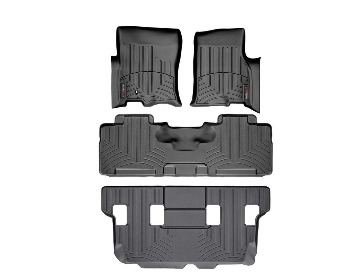 Weathertech - 44107-1-2-4 - Front Rear and Third Row - Floor Mat Set