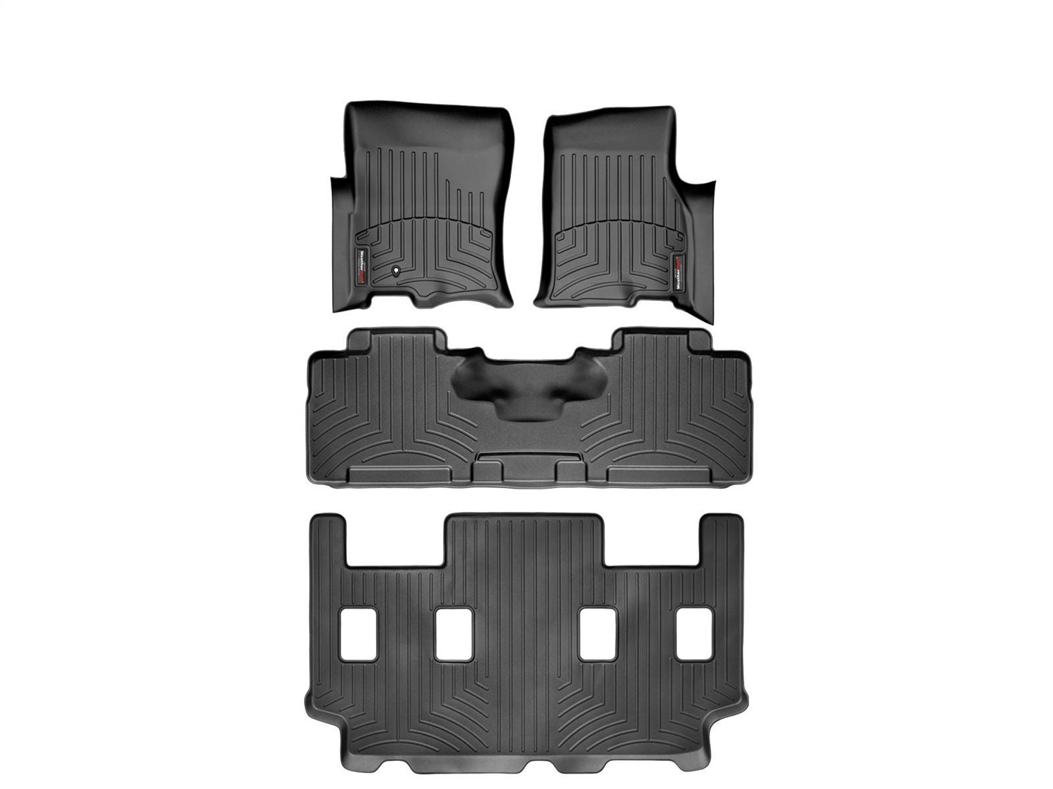 Weathertech - 44107-1-2-5 - Front Rear and Third Row - Floor Mat Set