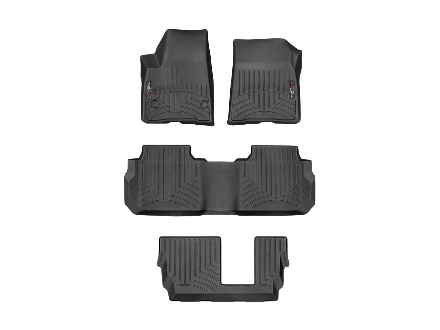 Weathertech - 441080-1-2-4 - Front Rear and Third Row - Floor Mat Set