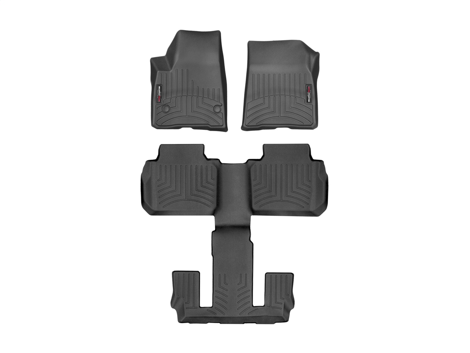 Weathertech - 441080-1-3 - Front Rear and Third Row - Floor Mat Set