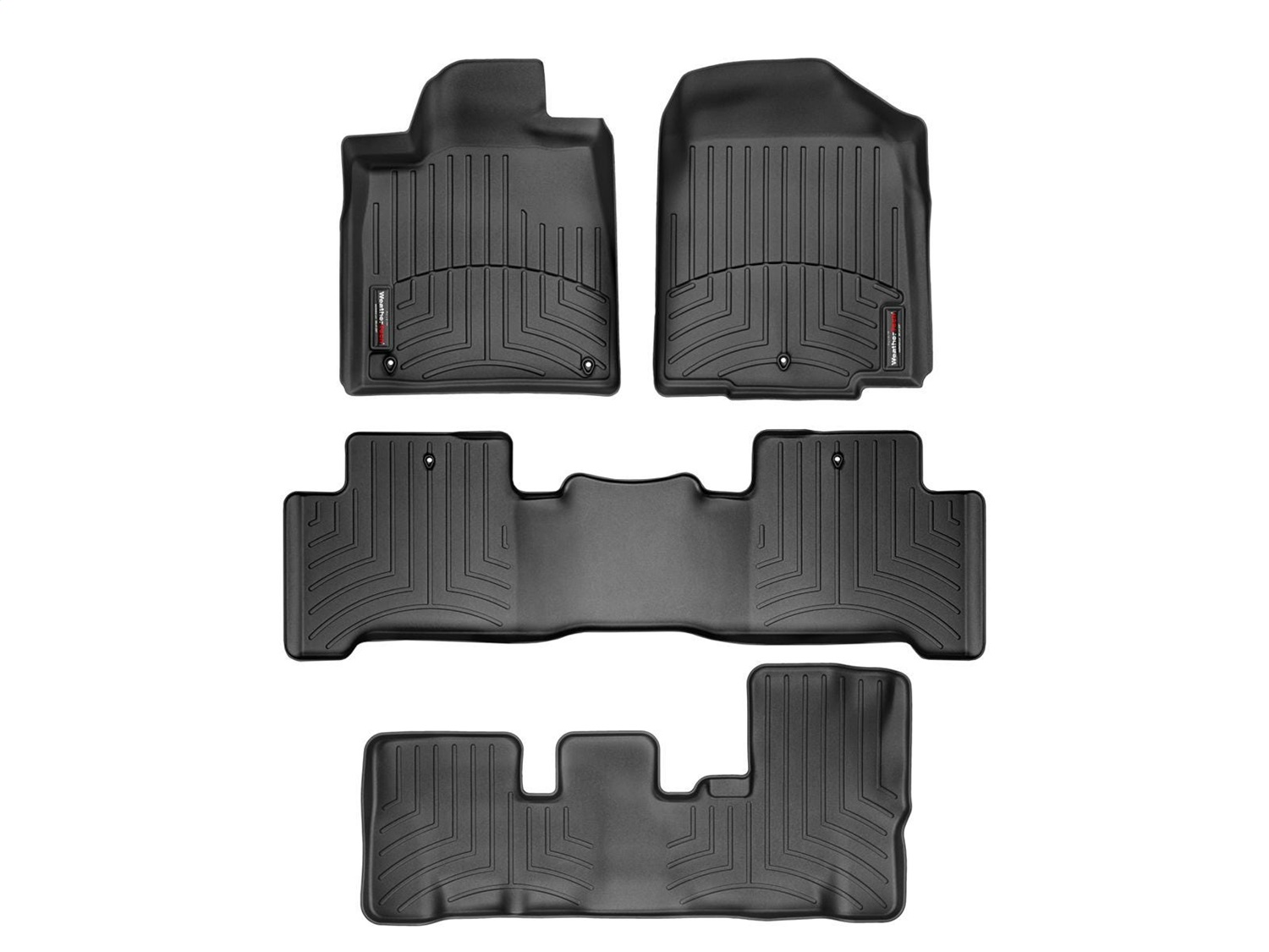 Weathertech - 44114-1-2-3 - Front Rear and Third Row - Floor Mat Set
