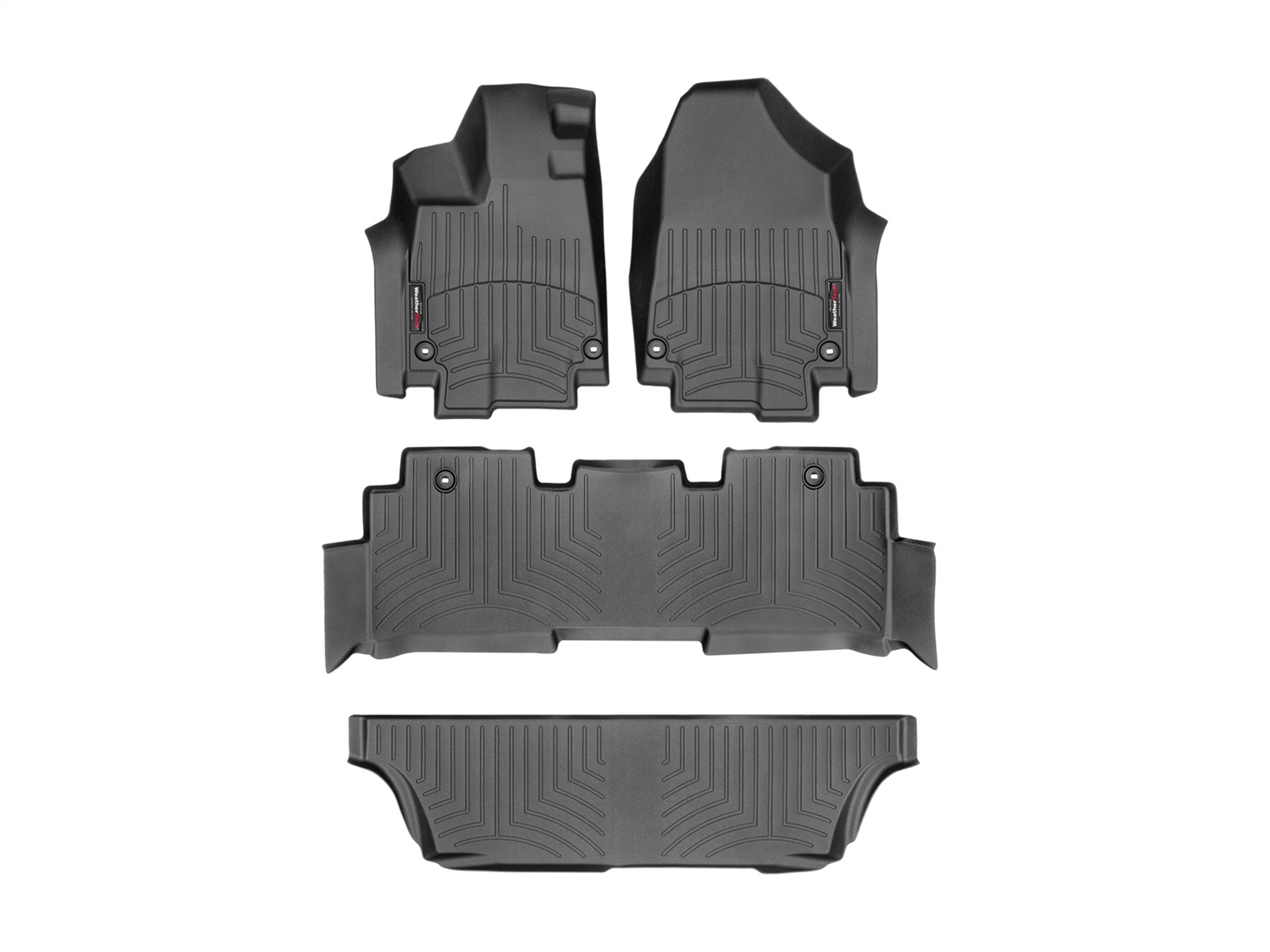 Weathertech - 441218-1-2-3 - Front Rear and Third Row - Floor Mat Set