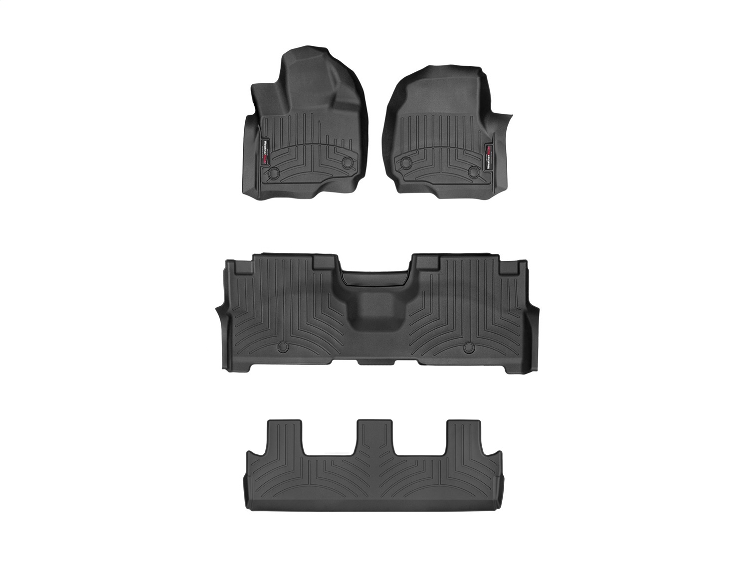 Weathertech - 441295-1-2-3 - Front Rear and Third Row - Floor Mat Set