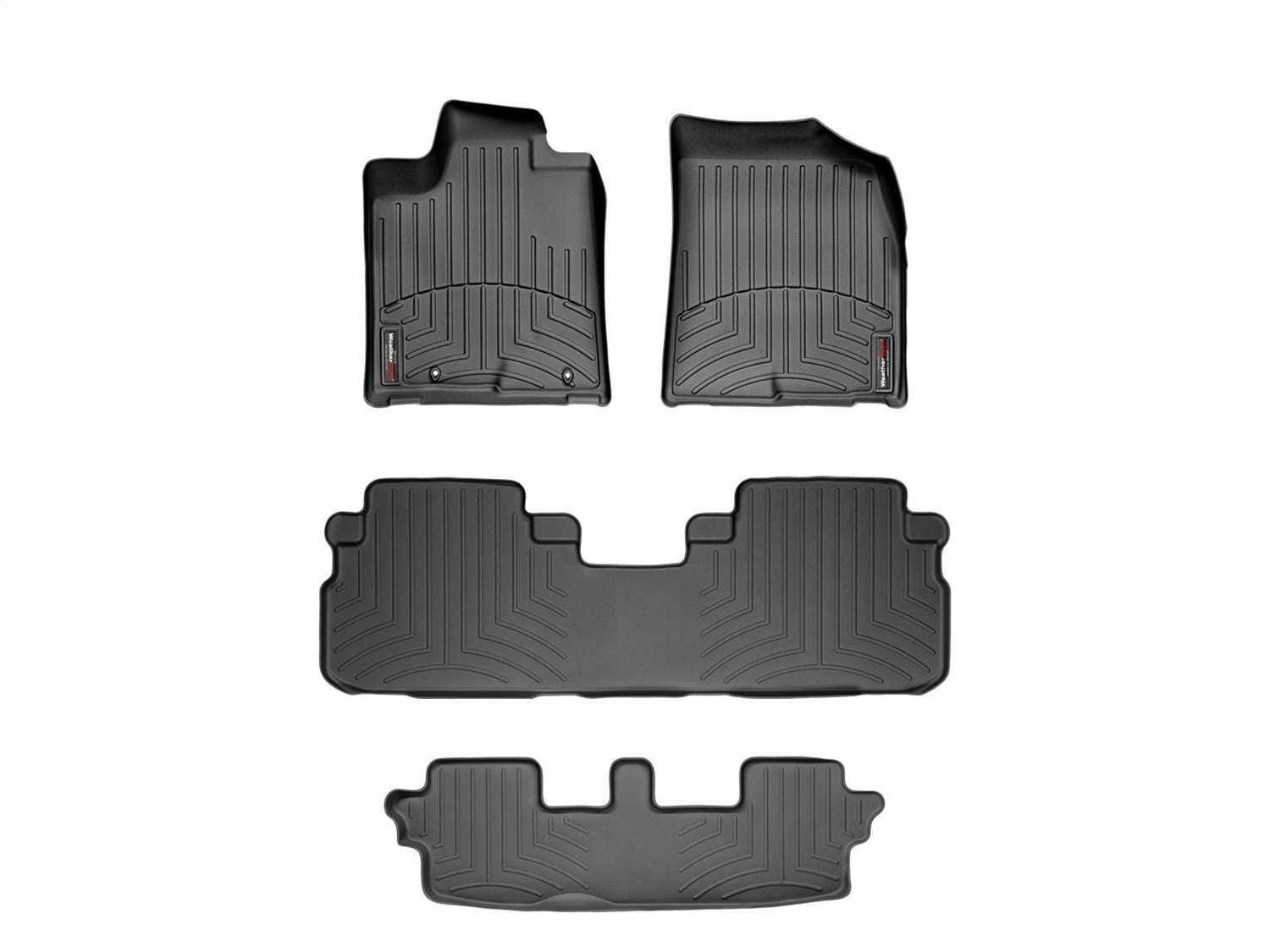 Weathertech - 441311-44115-2-3 - Front Rear and Third Row - Floor Mat Set