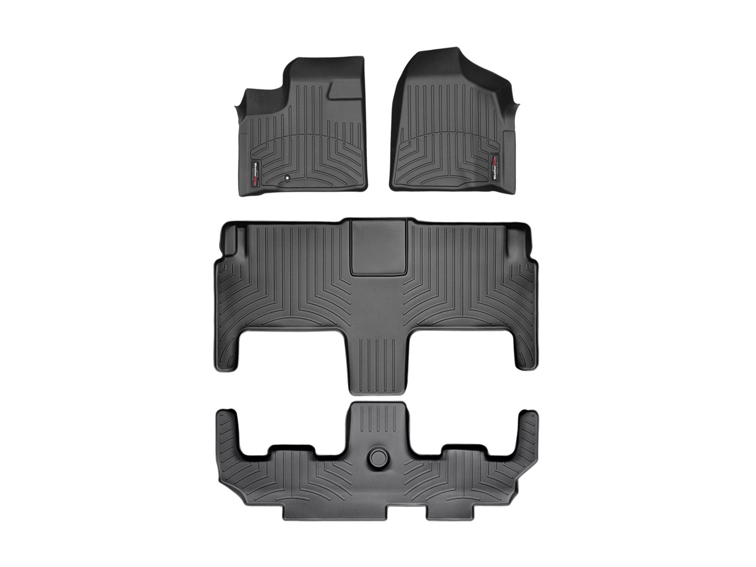 Weathertech - 44141-1-2-3 - Front Rear and Third Row - Floor Mat Set