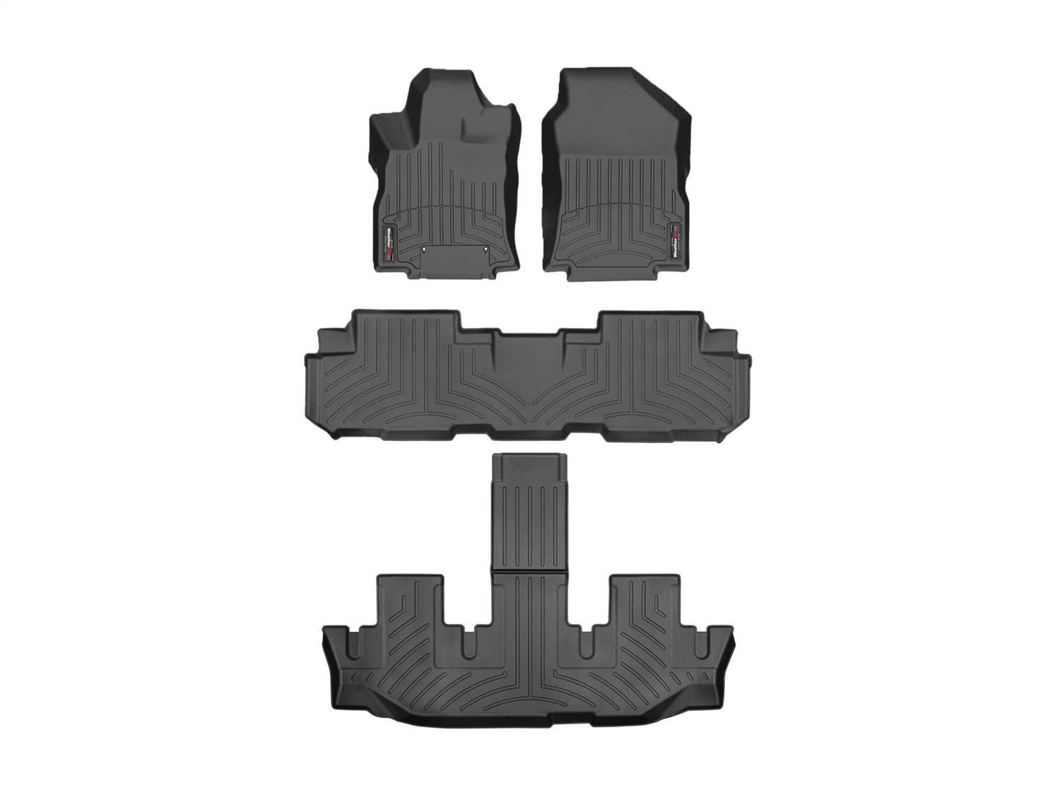 Weathertech - 441475-1-2-3 - Front Rear and Third Row - Floor Mat Set