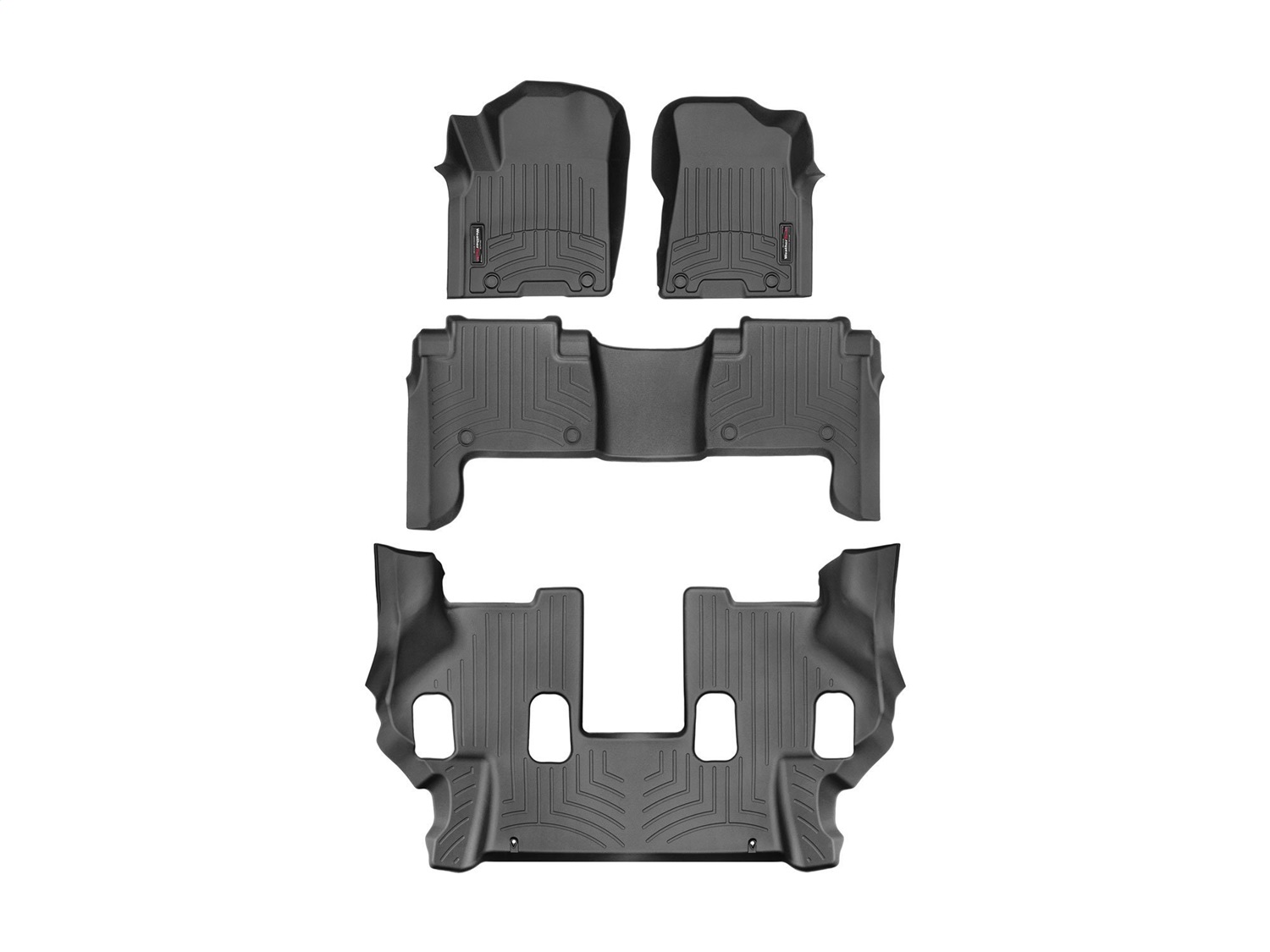 Weathertech - 441502-1-2-443363 - Front Rear and Third Row - Floor Mat Set
