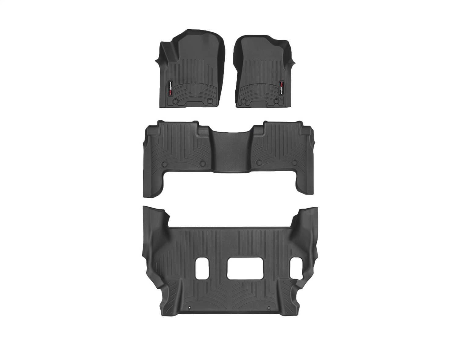 Weathertech - 441502-1-2-449562 - Front Rear and Third Row - Floor Mat Set