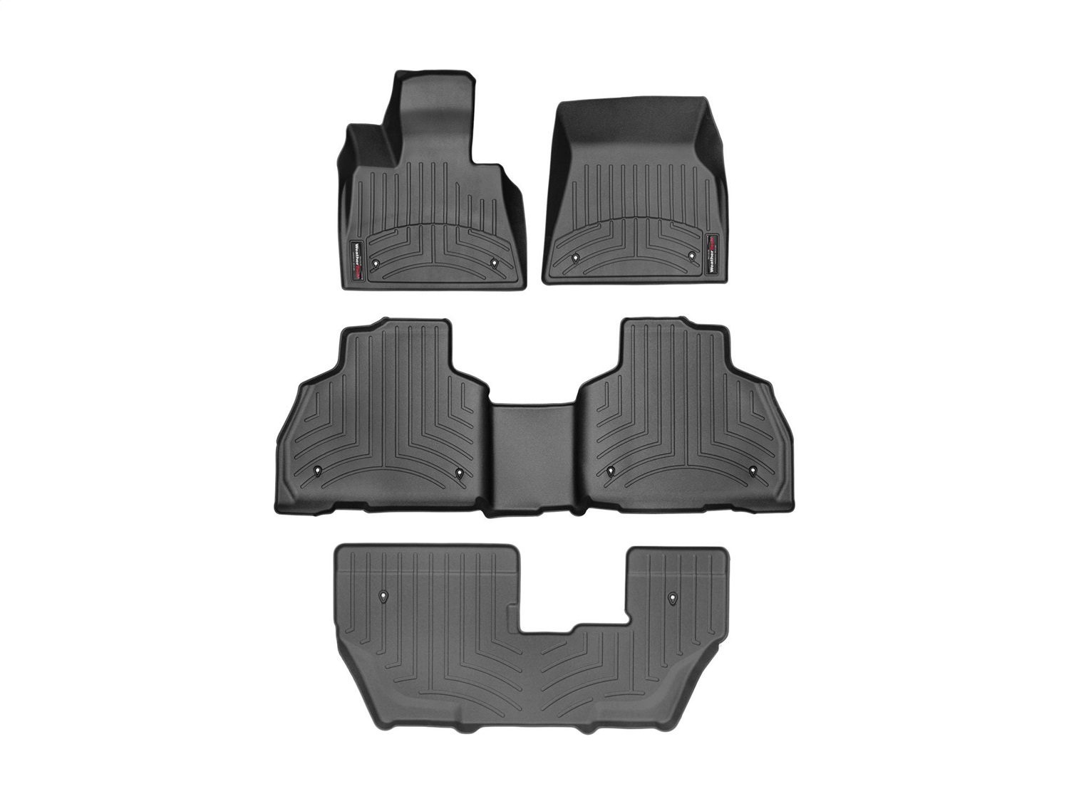Weathertech - 441507-1-3-4 - Front Rear and Third Row - Floor Mat Set