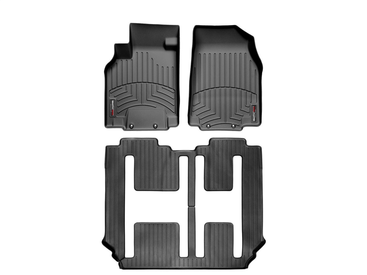 Weathertech - 44153-1-2 - Front Rear and Third Row - Floor Mat Set