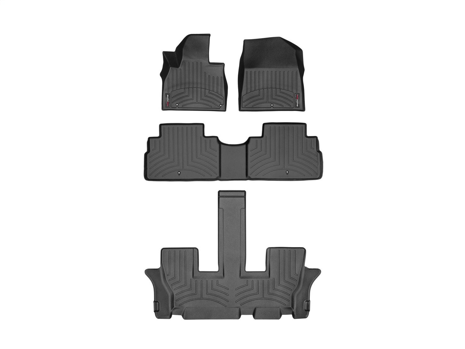 Weathertech - 441532-1-2-3 - Front Rear and Third Row - Floor Mat Set