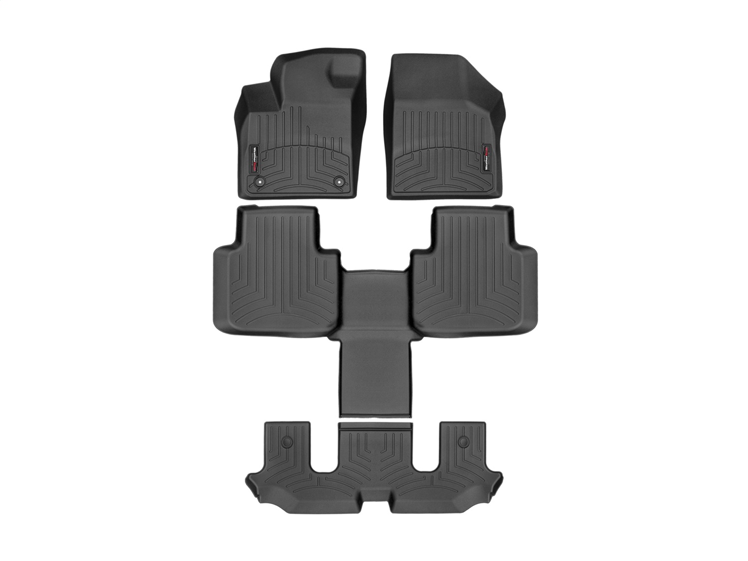 Weathertech - 4415501-441084-2-5 - Front Rear and Third Row - Floor Mat Set