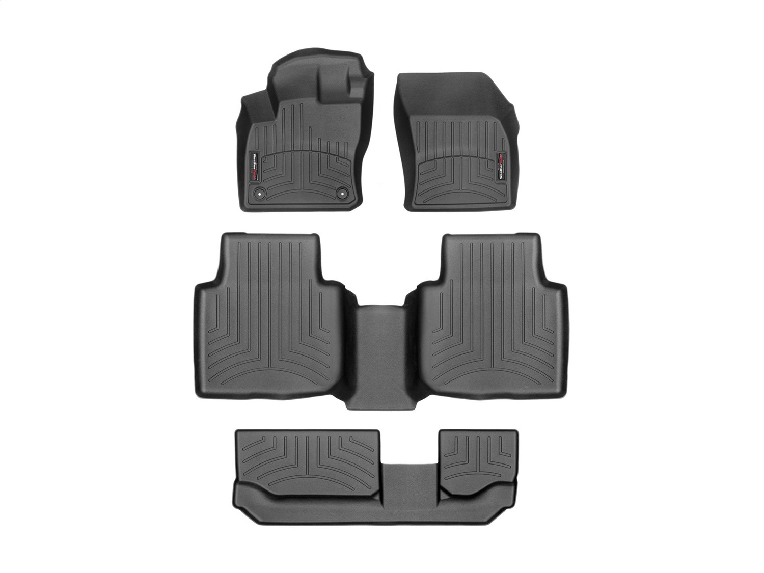 Weathertech - 4415631-44989-3-4 - Front Rear and Third Row - Floor Mat Set