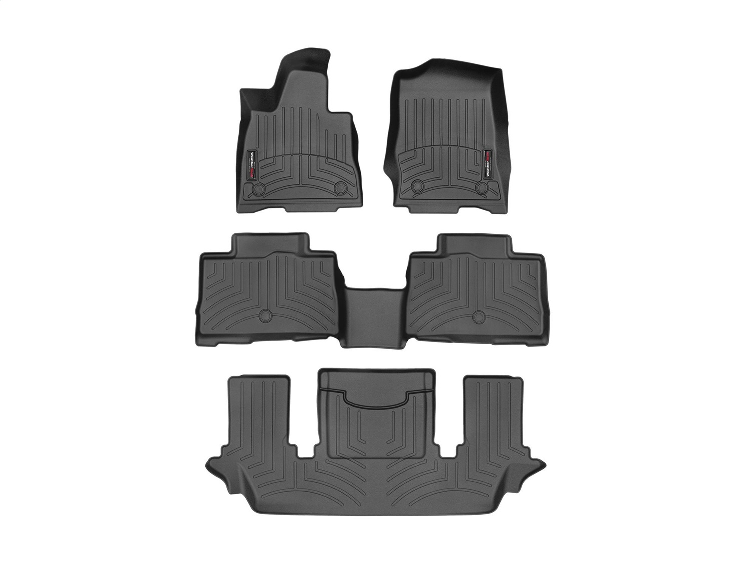 Weathertech - 441576-1-2-3 - Front Rear and Third Row - Floor Mat Set