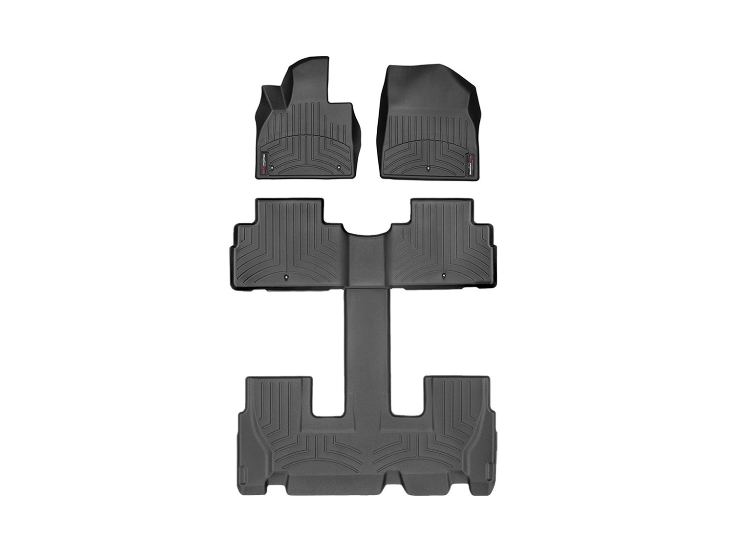 Weathertech - 441578-1-2-3 - Front Rear and Third Row - Floor Mat Set