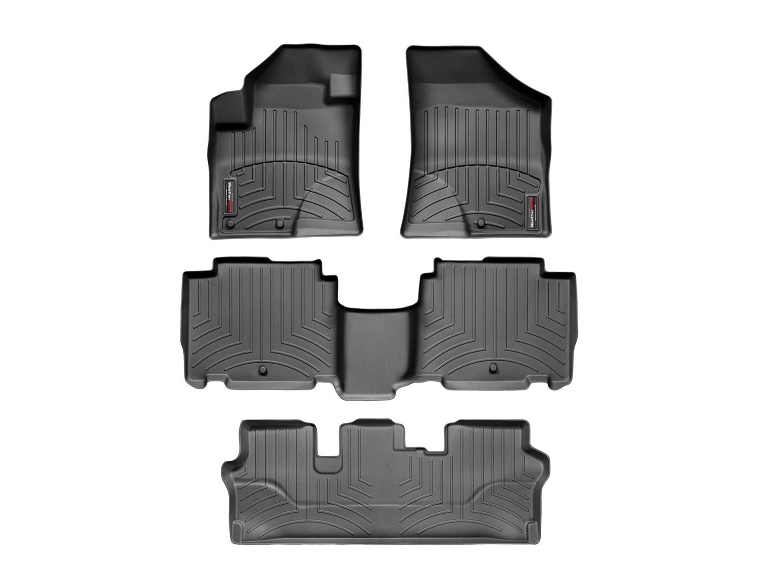 Weathertech - 44159-1-2-3 - Front Rear and Third Row - Floor Mat Set