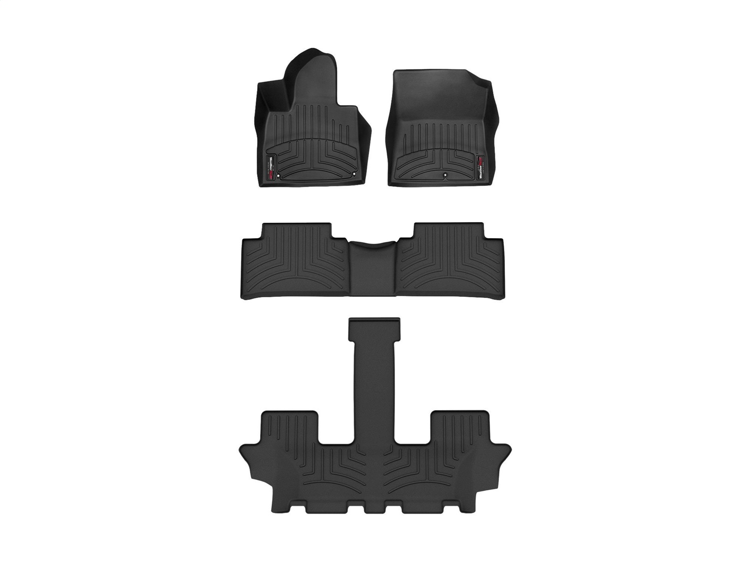 Weathertech - 441650-1-2-3 - Front Rear and Third Row - Floor Mat Set