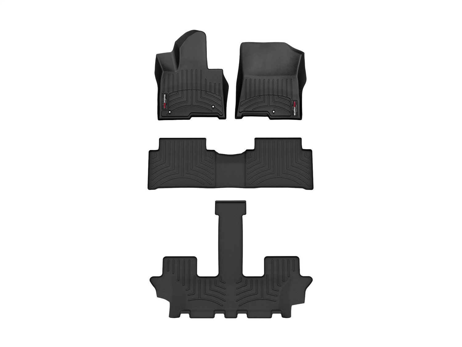 Weathertech - 441654-1-2-4416503 - Front Rear and Third Row - Floor Mat Set
