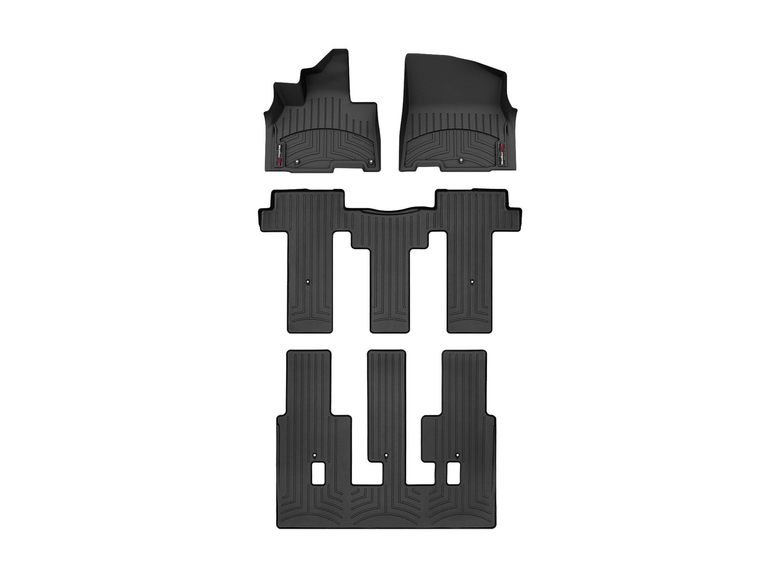 Weathertech - 441672-1-2-5 - Front Rear and Third Row - Floor Mat Set