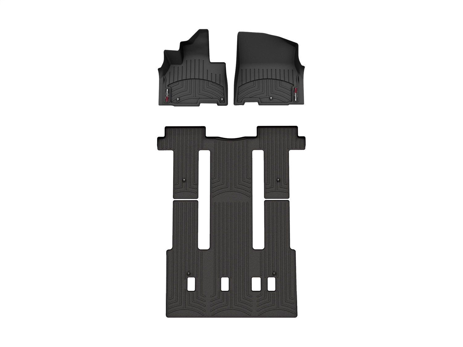 Weathertech - 441672-1-3 - Front Rear and Third Row - Floor Mat Set