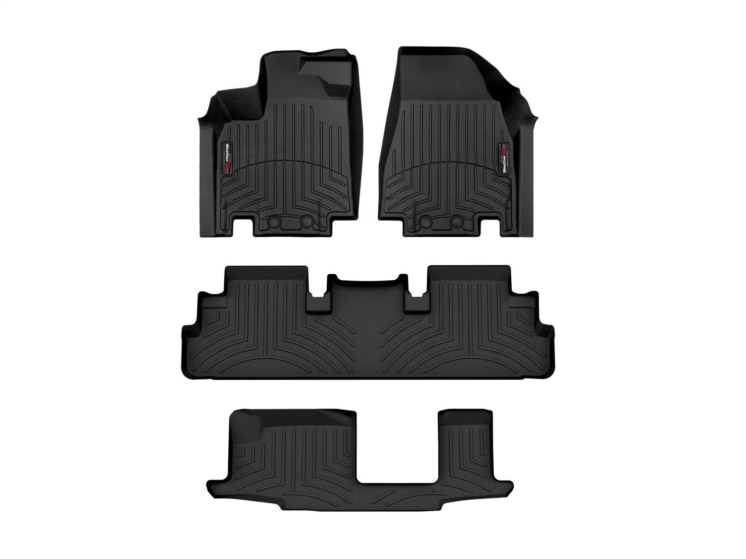 Weathertech - 441698-1-2-4 - Front Rear and Third Row - Floor Mat Set