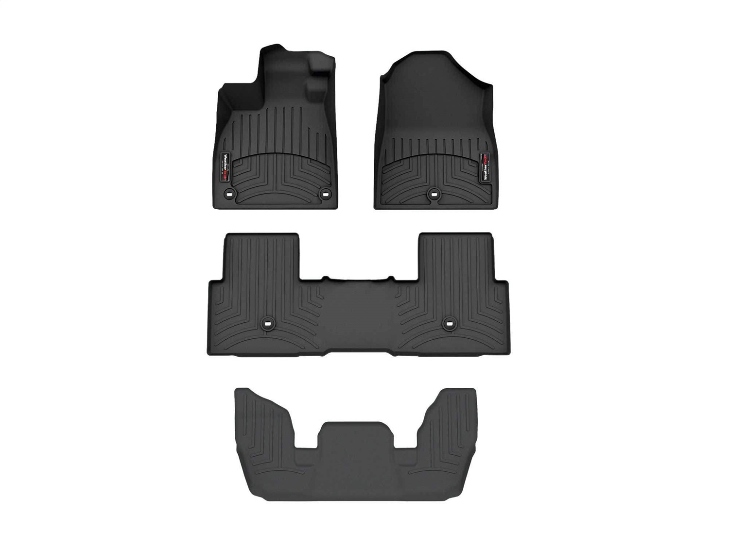 Weathertech - 441796-1-2-4416693 - Front Rear and Third Row - Floor Mat Set
