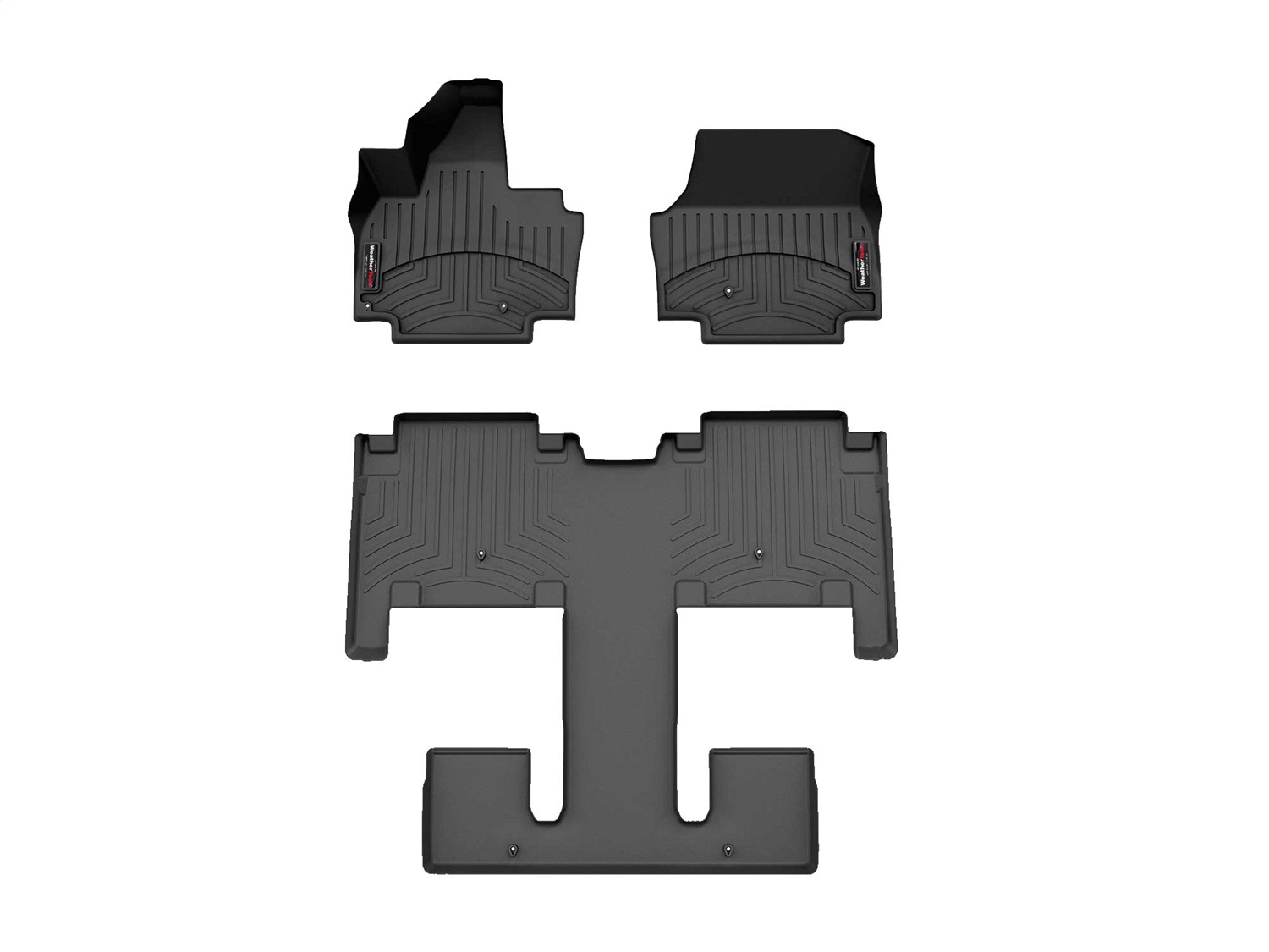 Weathertech - 441860-1-2 - Front Rear and Third Row - Floor Mat Set