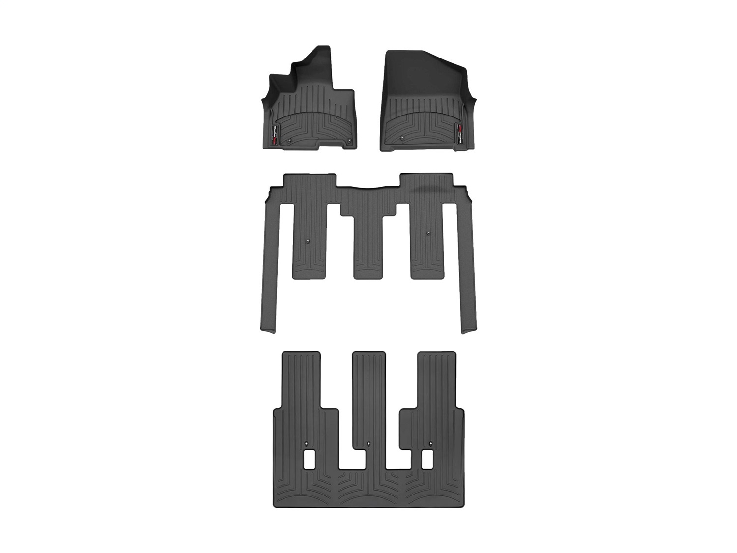 Weathertech - 441911-1-2-4416725 - Front Rear and Third Row - Floor Mat Set