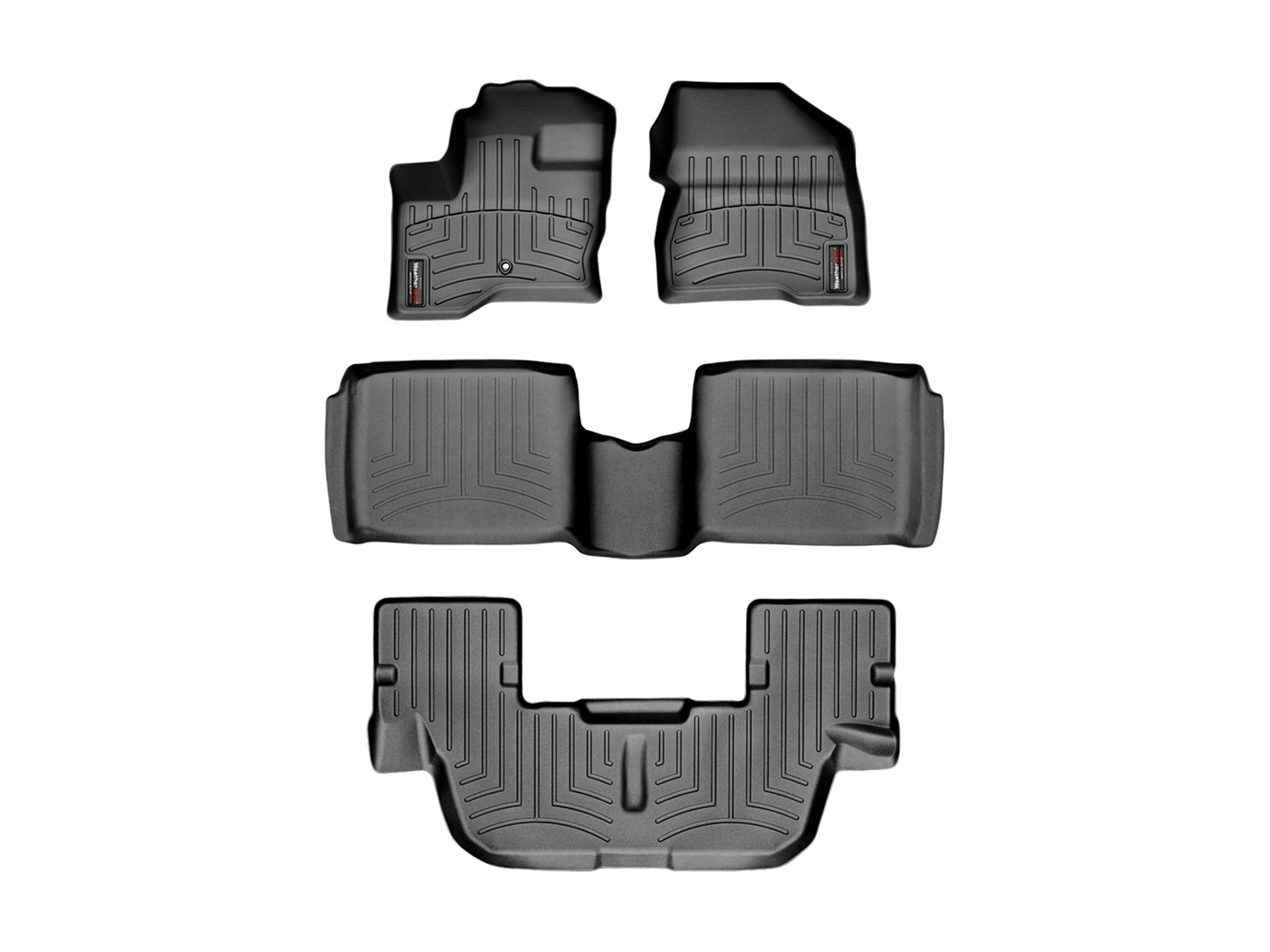 Weathertech - 442081-446502-443593 - Front Rear and Third Row - Floor Mat Set