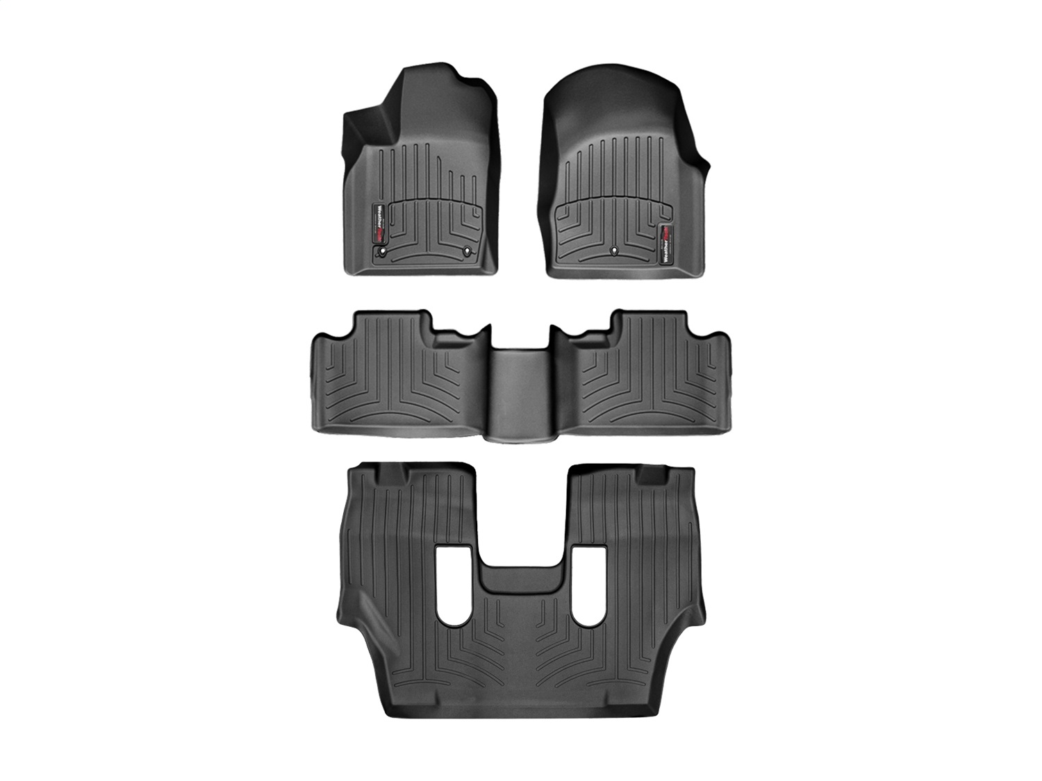 Weathertech - 44324-1-4-5 - Front Rear and Third Row - Floor Mat Set