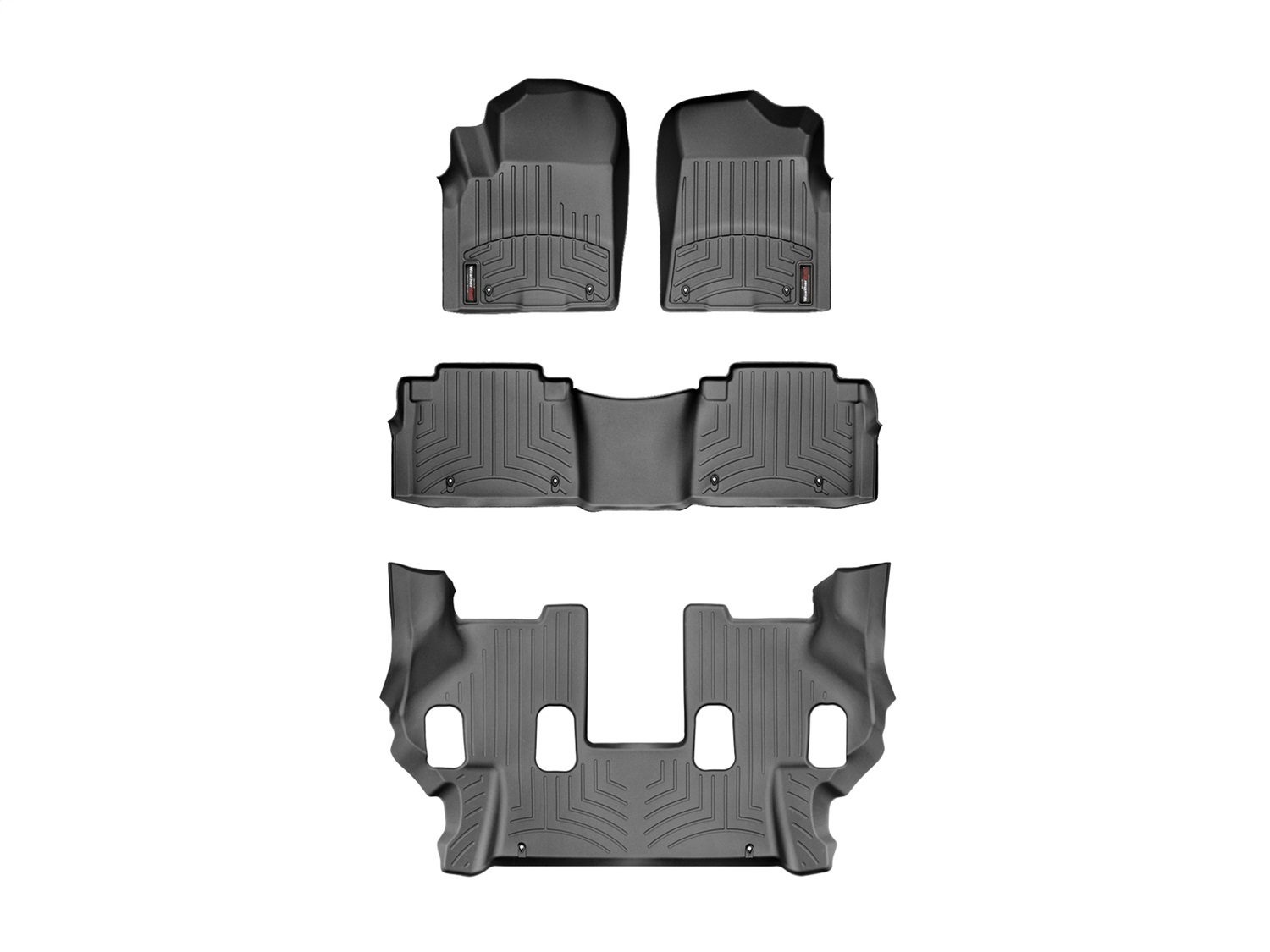 Weathertech - 44336-1-2-3 - Front Rear and Third Row - Floor Mat Set