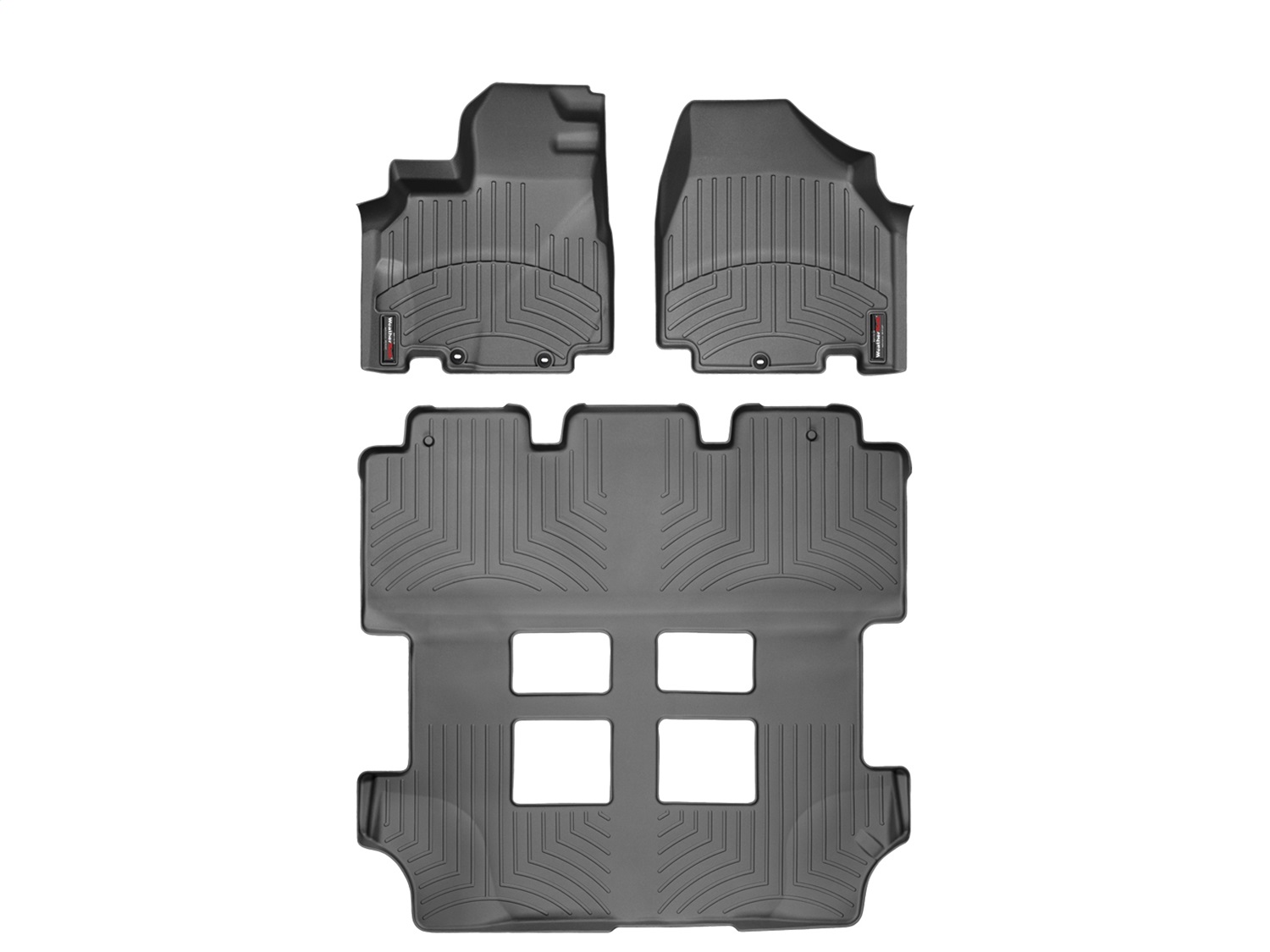 Weathertech - 44341-1-2 - Front Rear and Third Row - Floor Mat Set