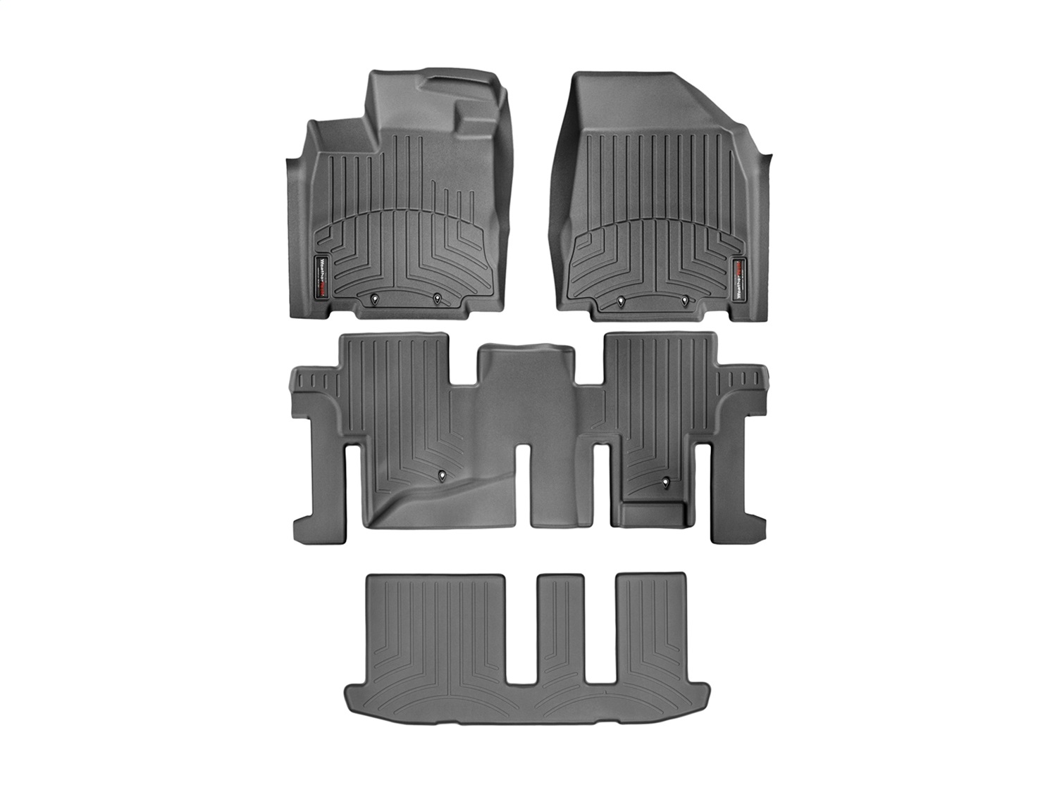 Weathertech - 44445-1-2-3 - Front Rear and Third Row - Floor Mat Set