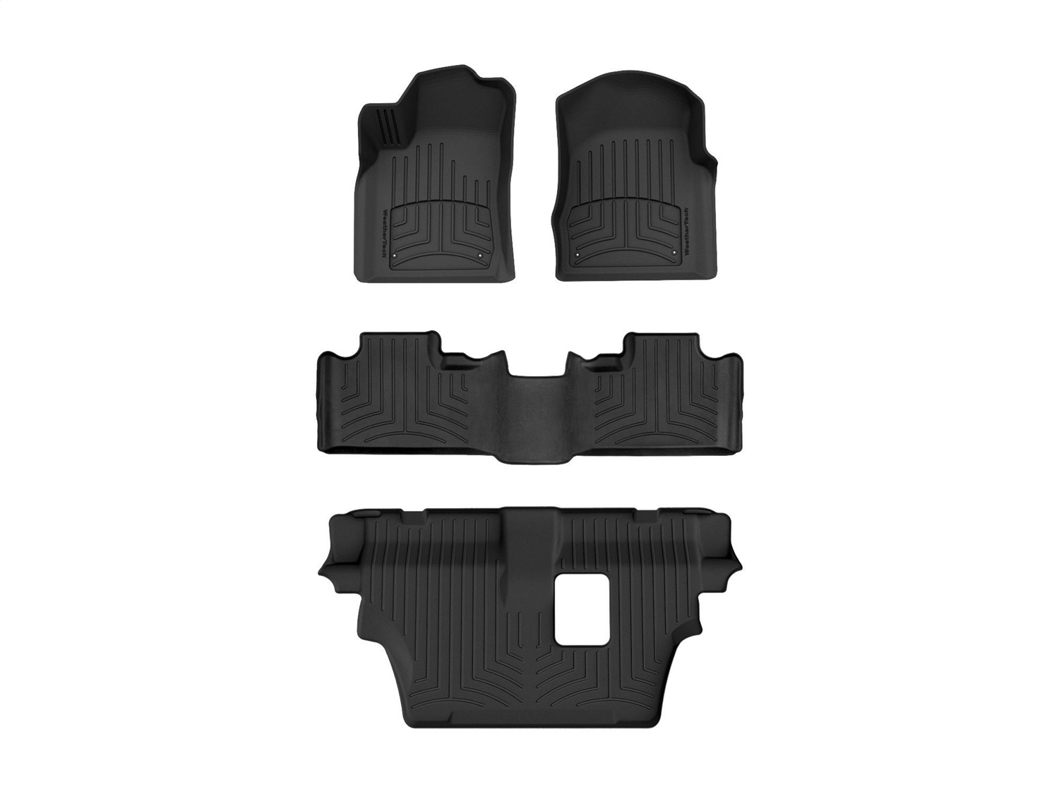 Weathertech - 444851-44324-2-3IM - Front Rear and Third Row - Floor Mat Set