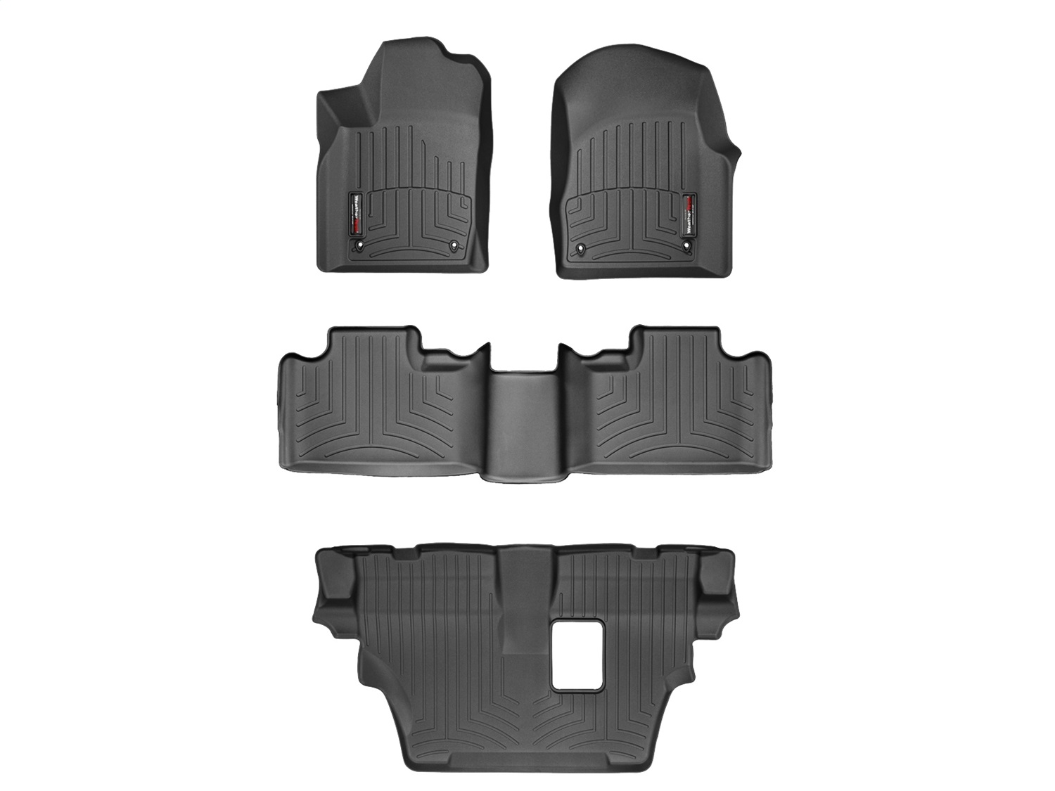 Weathertech - 444851-44324-2-3 - Front Rear and Third Row - Floor Mat Set