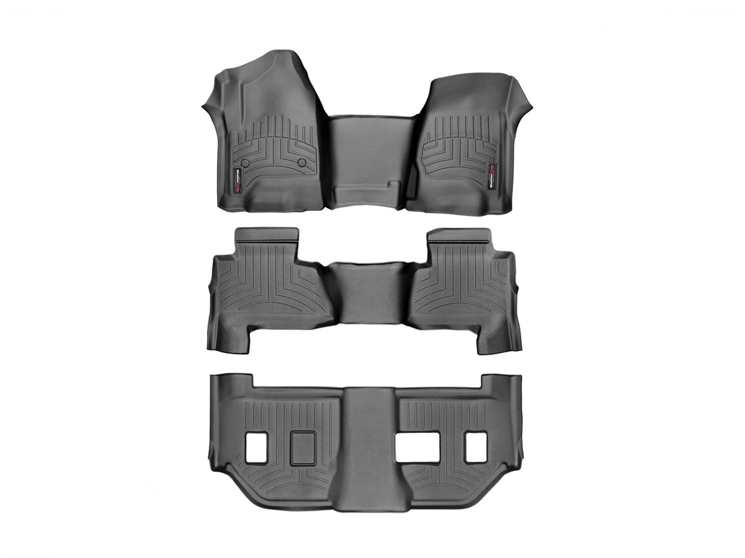 Weathertech - 445431-44607-8-9 - Front Rear and Third Row - Floor Mat Set