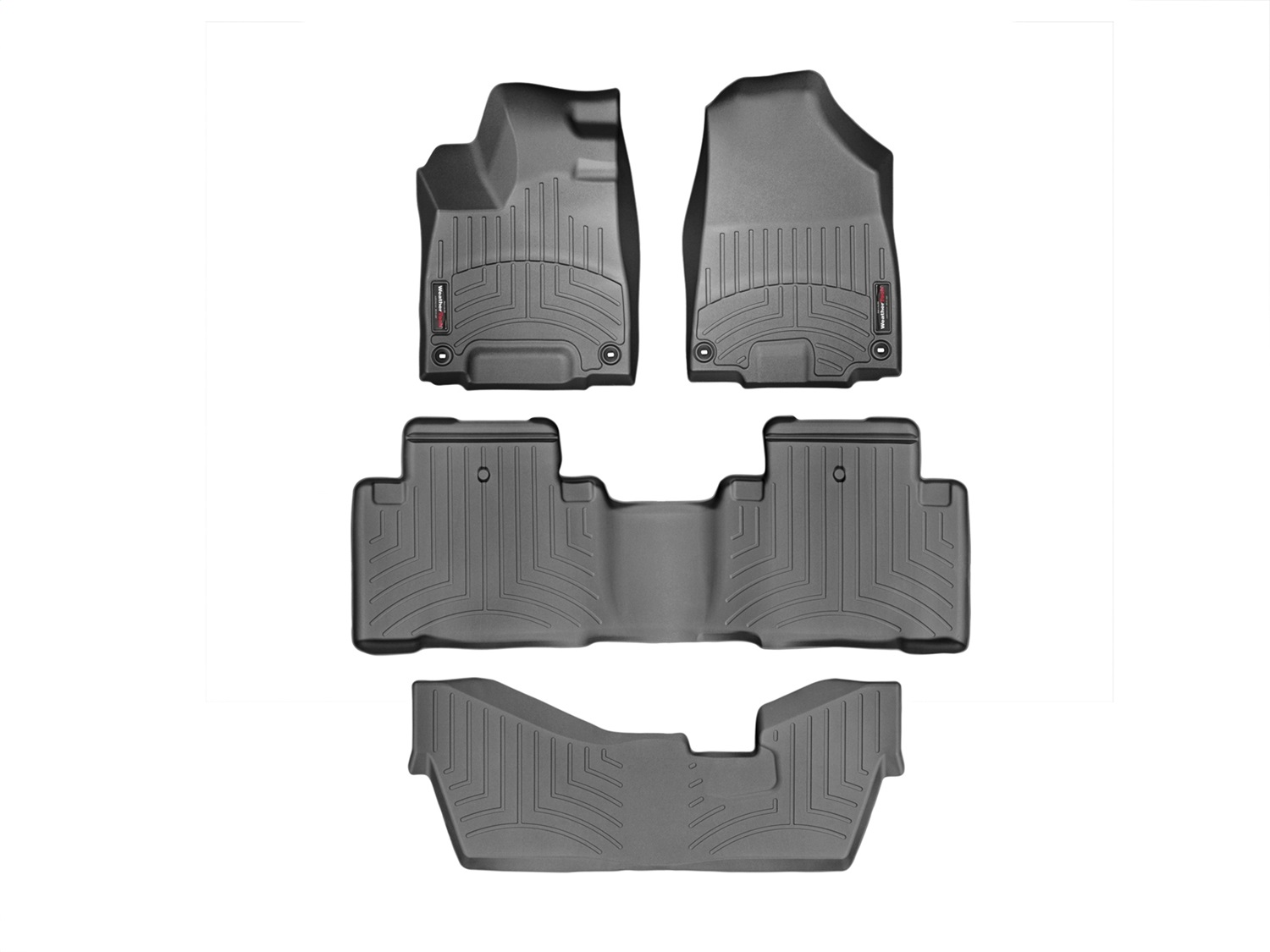 Weathertech - 44576-1-2-3 - Front Rear and Third Row - Floor Mat Set