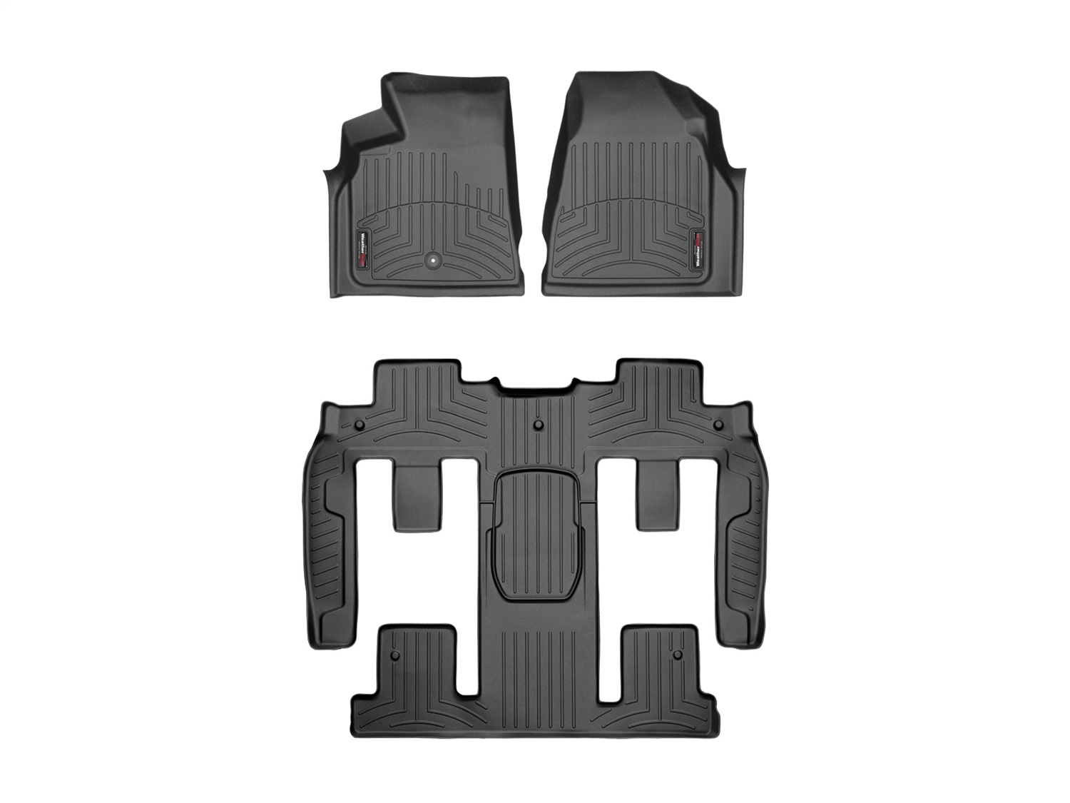 Weathertech - 447021-441114 - Front Rear and Third Row - Floor Mat Set