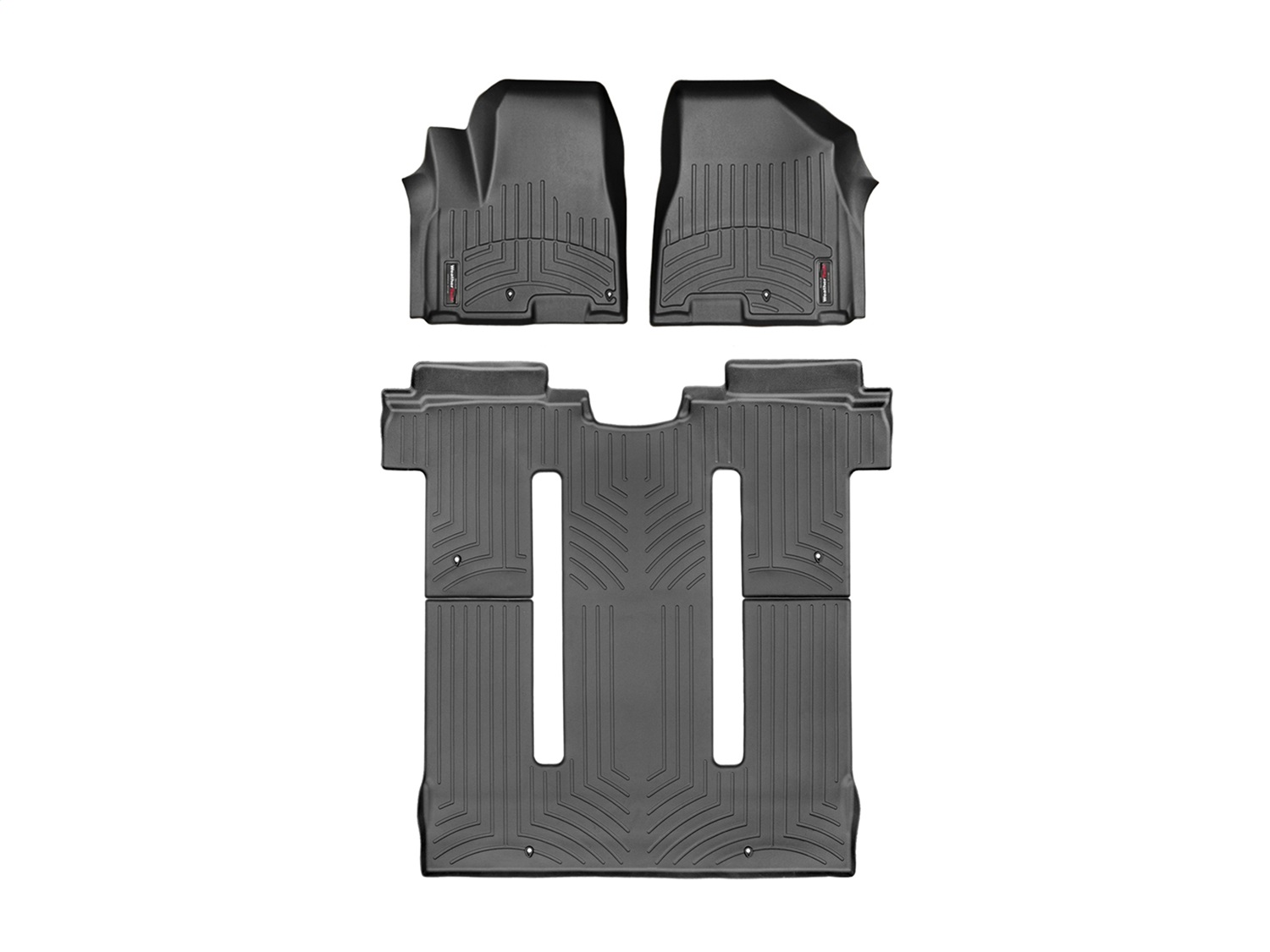 Weathertech - 44709-1-4 - Front Rear and Third Row - Floor Mat Set