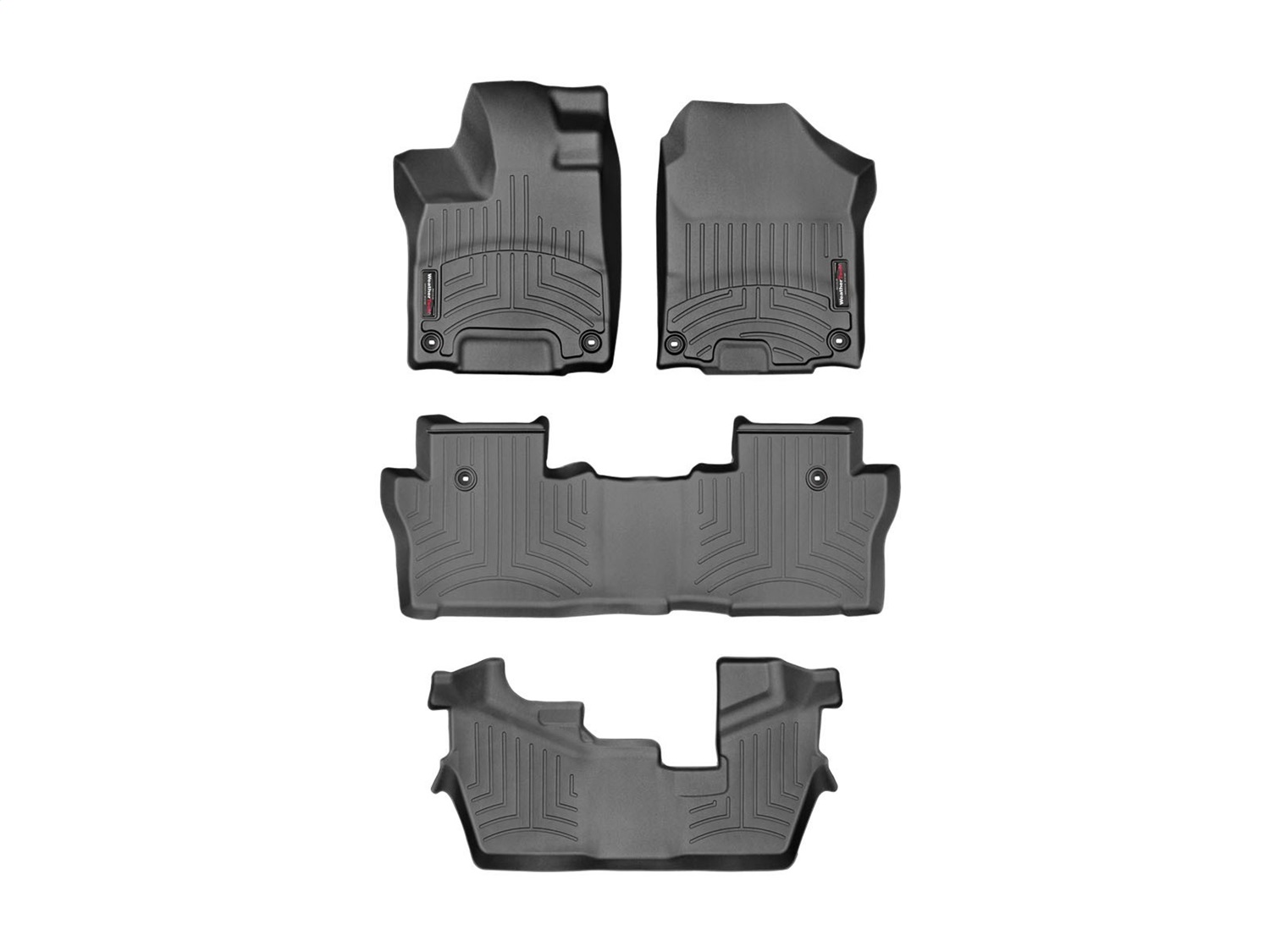 Weathertech - 44839-1-2-3 - Front Rear and Third Row - Floor Mat Set
