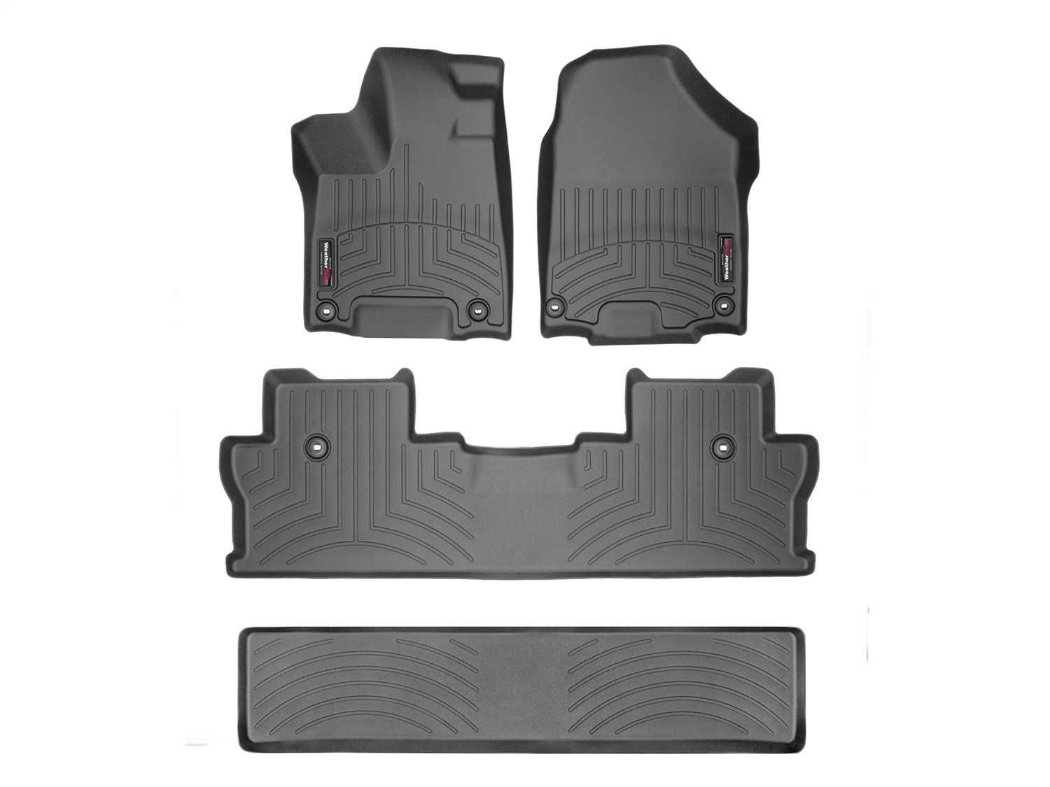 Weathertech - 44971-1-2-3 - Front Rear and Cargo Area - Floor Mat Set