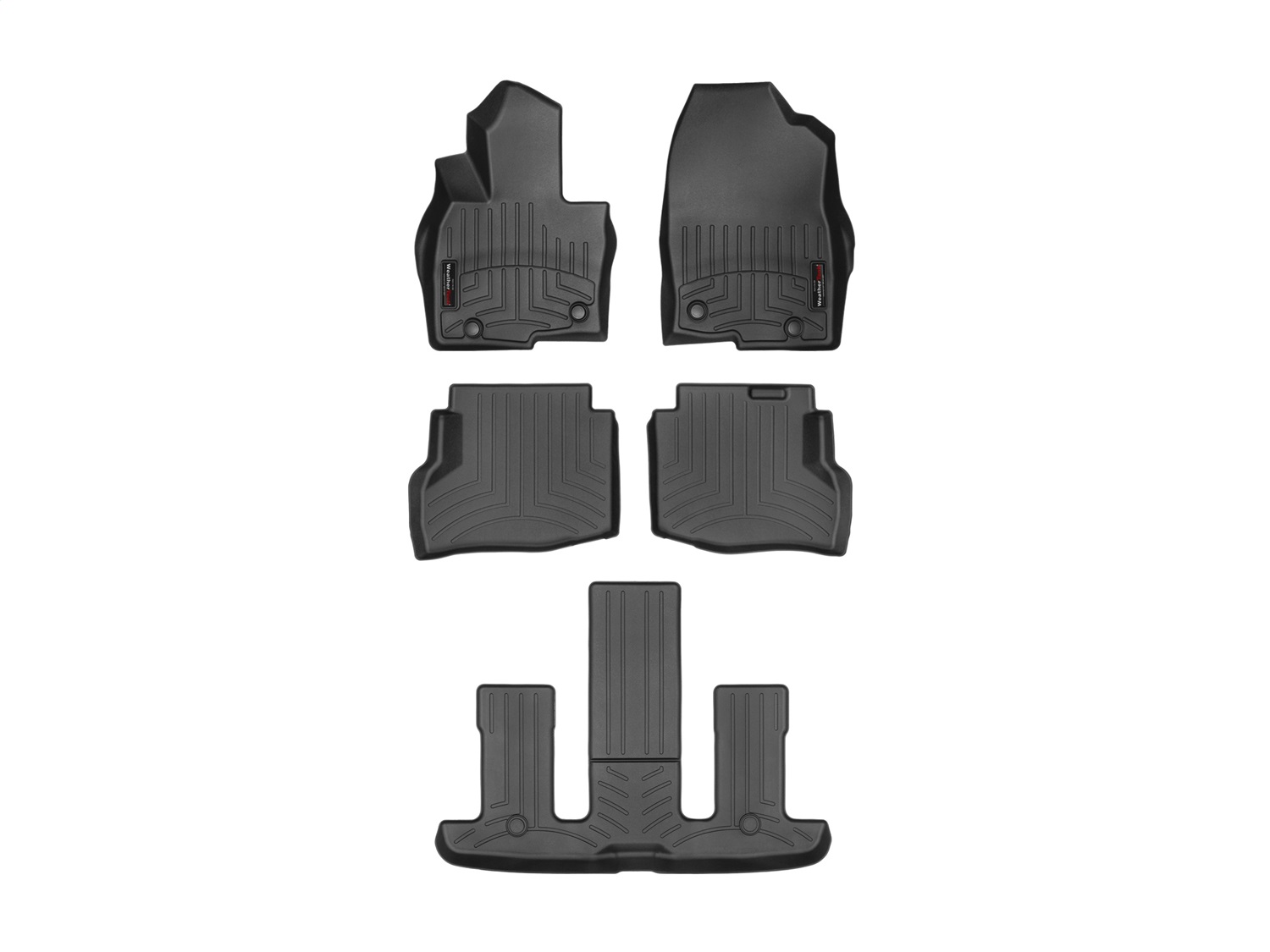 Weathertech - 44972-1-4-5 - Front Rear and Third Row - Floor Mat Set