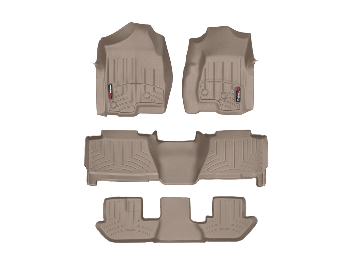 Weathertech - 450031-45061-2-4 - Front Rear and Third Row - Floor Mat Set